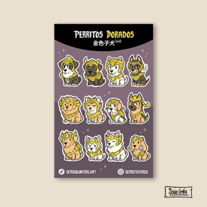 Perritos Dorados Sticker